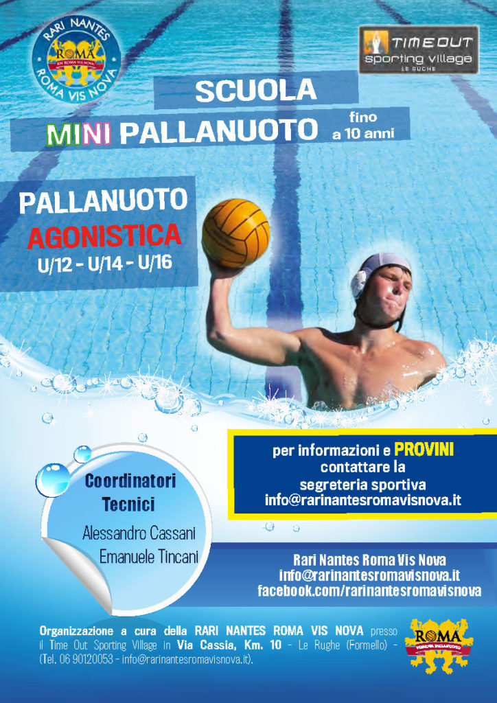 Locandina Time Out settore pallanuoto 2021_2022