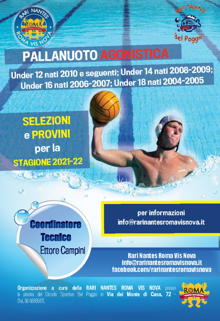 Locandina pallanuoto Bel Poggio 2021_2022